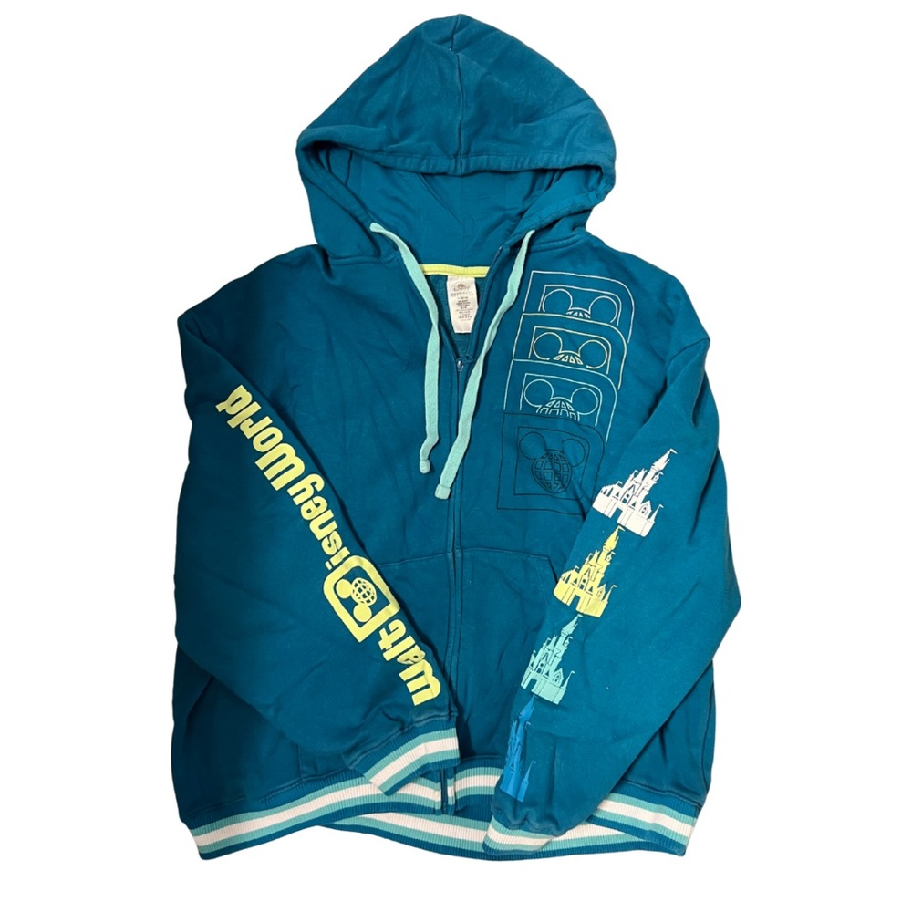 Disney Kids Teal Hoodie with Yellow Accents